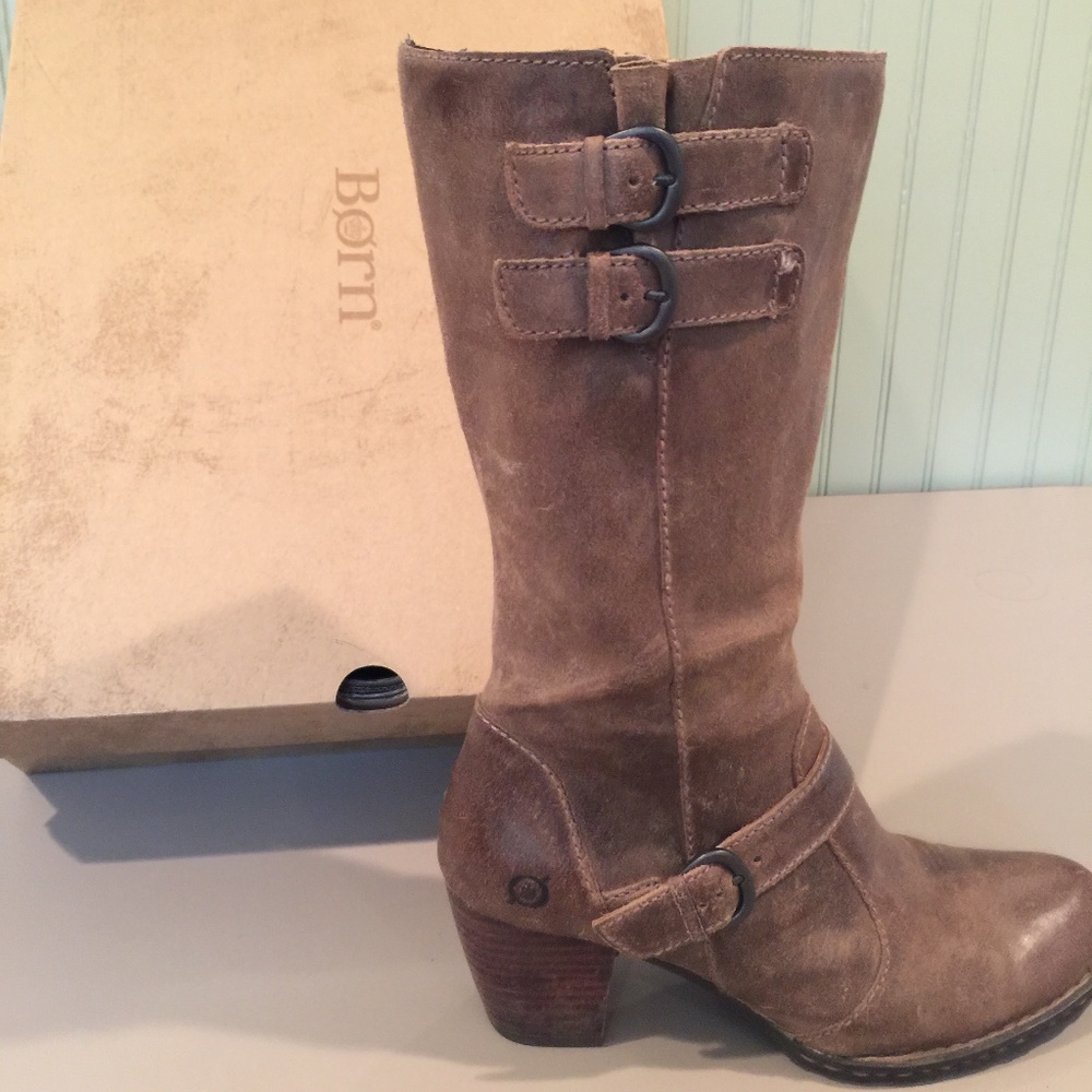 Taupe Suede boots